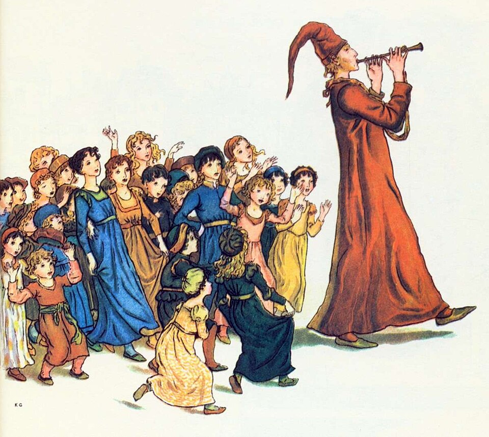 Flautista con niños